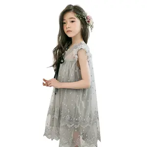 Children's dress summer 2024 new Korean version of the foreign-style girls princess dress mesh skirt