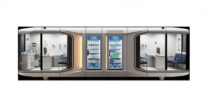 Station <span class=keywords><strong>de</strong></span> vaccination étanche à structure modulaire en acier avec stockage réfrigéré pour usage hospitalier - Product Image 3