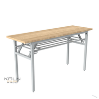 Table d'entraînement pliable en métal avec plateau en mélamine, cadre en aluminium 2026, grande surface, conception flexible pour la maison moderne, le bureau et l'atelier