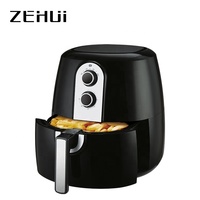 Friteuse à air électrique moderne à double panier 5,5 L en plastique, sans huile, avec protection contre la surchauffe et surface antiadhésive, pour usage domestique