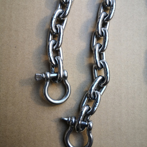 Rantai jangkar kapal SS 316 baja tahan karat kustom rantai Tautan pendek <span class=keywords><strong>DIN766</strong></span> rantai baja tahan karat kualitas tinggi