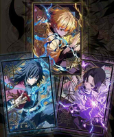 Nouvelles cartes de jeu de société Demon Slayer, cartes à collectionner format A6, personnages d'anime, jeu de cartes DS, cadeau pour enfants