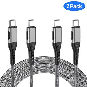 <b>Usb</b> Cables Fast Charging Type <b>C</b> to <b>C</b> Data Cable Charger 100w Wired Braided Cable for Mobile Phone - Product Image 2