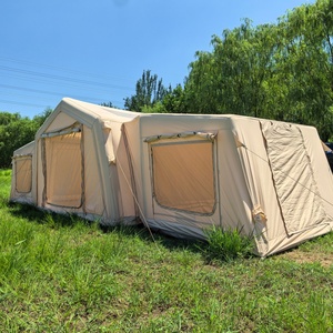 Tente <span class=keywords><strong>gonflable</strong></span> modulaire en coton TC 18.16 ㎡   Tente pneumatique extensible pour camping familial et glamping avec <span class=keywords><strong>annexe</strong></span> - Product Image 6