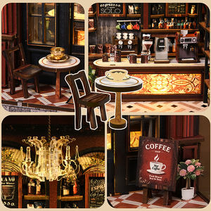 Miniature de maison de poupée : un coin lecture et un kit de puzzle en bois 3D pour les amateurs de montage, maison de puzzle en bois, petit puzzle - Product Image 2