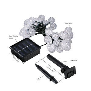 <span class=keywords><strong>Guirlande</strong></span> Lumineuse <span class=keywords><strong>Boule</strong></span> de Cristal à Bulles pour Extérieur, Étanche à 30 LED, Alimenté par Énergie <span class=keywords><strong>Solaire</strong></span>, pour Décoration de Fête - Product Image 6