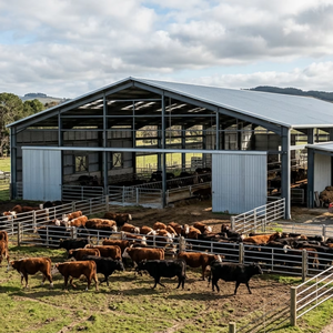 Matériaux d'atelier en structure acier industrielle à installation facile pour hangar préfabriqué en acier pour ferme laitière - Product Image 1
