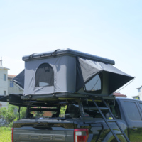 Tente de toit rigide pop-up en aluminium nid d'abeille pour 2 personnes, pour SUV, camping tout-terrain
