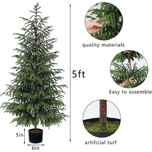 Mini arbre <span class=keywords><strong>de</strong></span> Noël en toile <span class=keywords><strong>de</strong></span> jute avec branches enneigées et ornements pour décor <span class=keywords><strong>de</strong></span> vacances <span class=keywords><strong>de</strong></span> table - Product Image 6