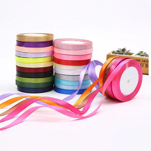Pita Satin Grosgrain Poliester 100% Daur Ulang Cetak Embos dengan Logo Merek untuk Pembungkus Kado Khusus - Product Image 3