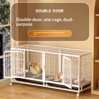 Cage de reproduction et d'hébergement multi-niveaux en fer pour chats, chiens, lapins - Utilisation en animalerie et à domicile