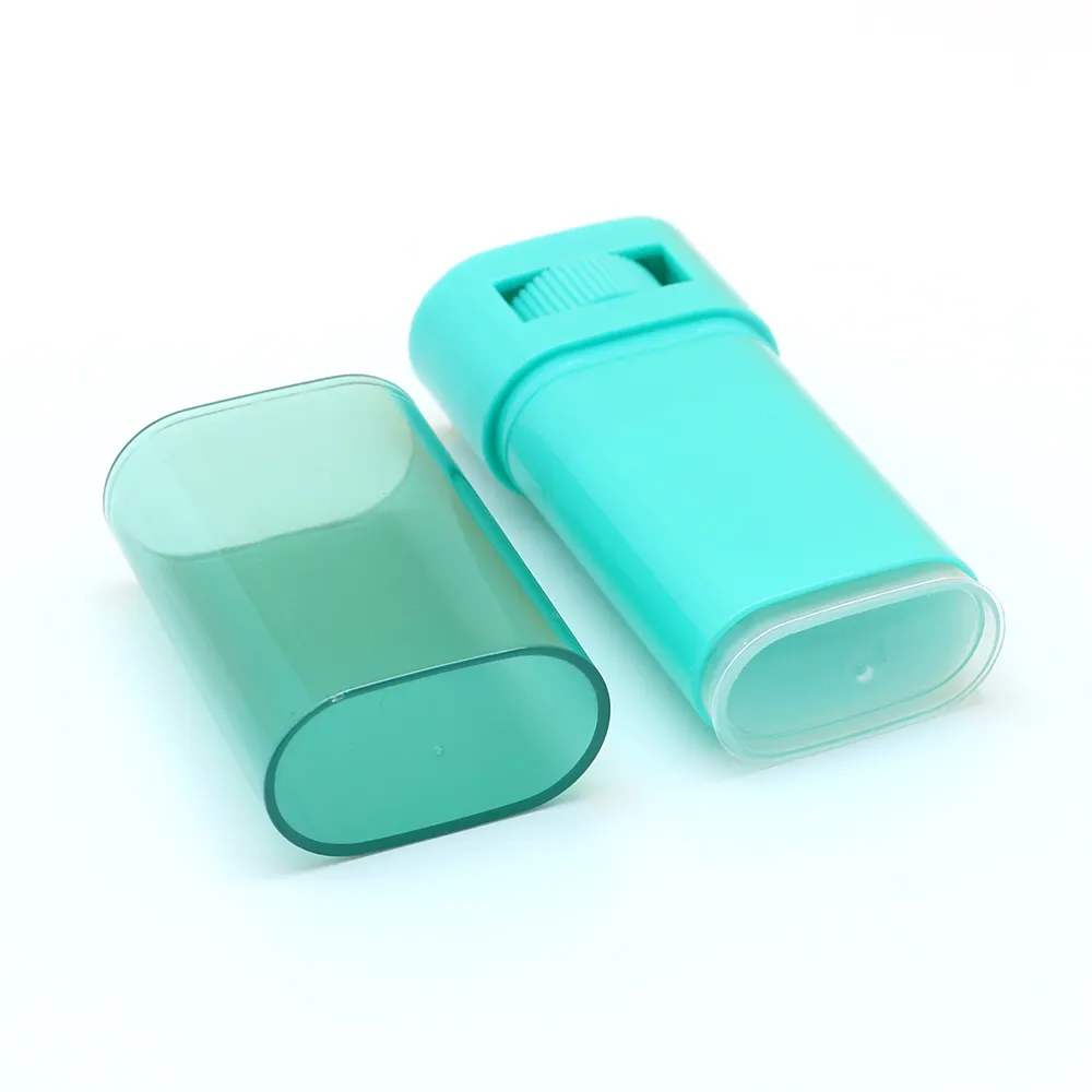 High quality 15g 20g sunscreen stick empty container fashionable stick packaging twist up oval gel deodorant container