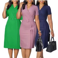 Robe de soirée moulante unie à col en V pour femme, idéale pour les clubs et les soirées, vente en gros depuis Guangzhou, Chine