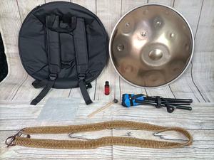 Handpan Profesional de 21 Tonos, Acero Nitrurado, Escala D Menor Kurd, Instrumento Musical de Percusión para Meditación y Sonorización - Product Image 4