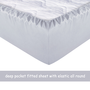 Juego de cama relleno de poliéster de microfibra de 3 piezas de alta calidad, Sábana sólida, ropa de cama de grado hotelero para uso doméstico, <span class=keywords><strong>precio</strong></span> barato al por mayor - Product Image 4