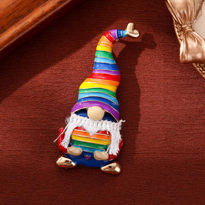 Broches de Papá Noel transfronterizos europeos y americanos, regalos de decoración de Navidad de moda para mujer, Collar personalizado <span class=keywords><strong>Broo</strong></span> - Product Image 2