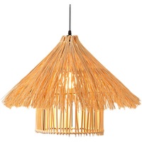 Lustre en rotin japonais, chapeau de paille, coquillage, nid d'oiseau, rétro, salle à manger, séjour, restaurant, fondue