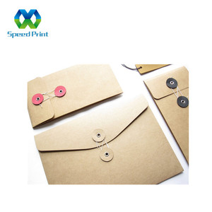 Enveloppe personnalisée de taille A5 A4 avec oeillet et corde pour <span class=keywords><strong>photos</strong></span>/emballage de dossiers papier à utiliser avec logo d'entreprise - Product Image 2