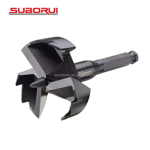 Suborui nhiệm vụ nặng nề 2 "7/16" Hex Shank sáng kết thúc thép tự thức ăn khoan bit cho chế biến gỗ - Product Image 1