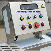 Automatische dubbelkopige groente- en fruitsnijmachine Multifunctionele snijmachine/versnipperaar Roestvrij staal Verstelbaar gemotoriseerd