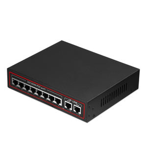 8 puertos 10/100 m interruptor de POE, con 2 enlace 1000 m RJ45 interfaz en interruptores de red PoE - Product Image 2