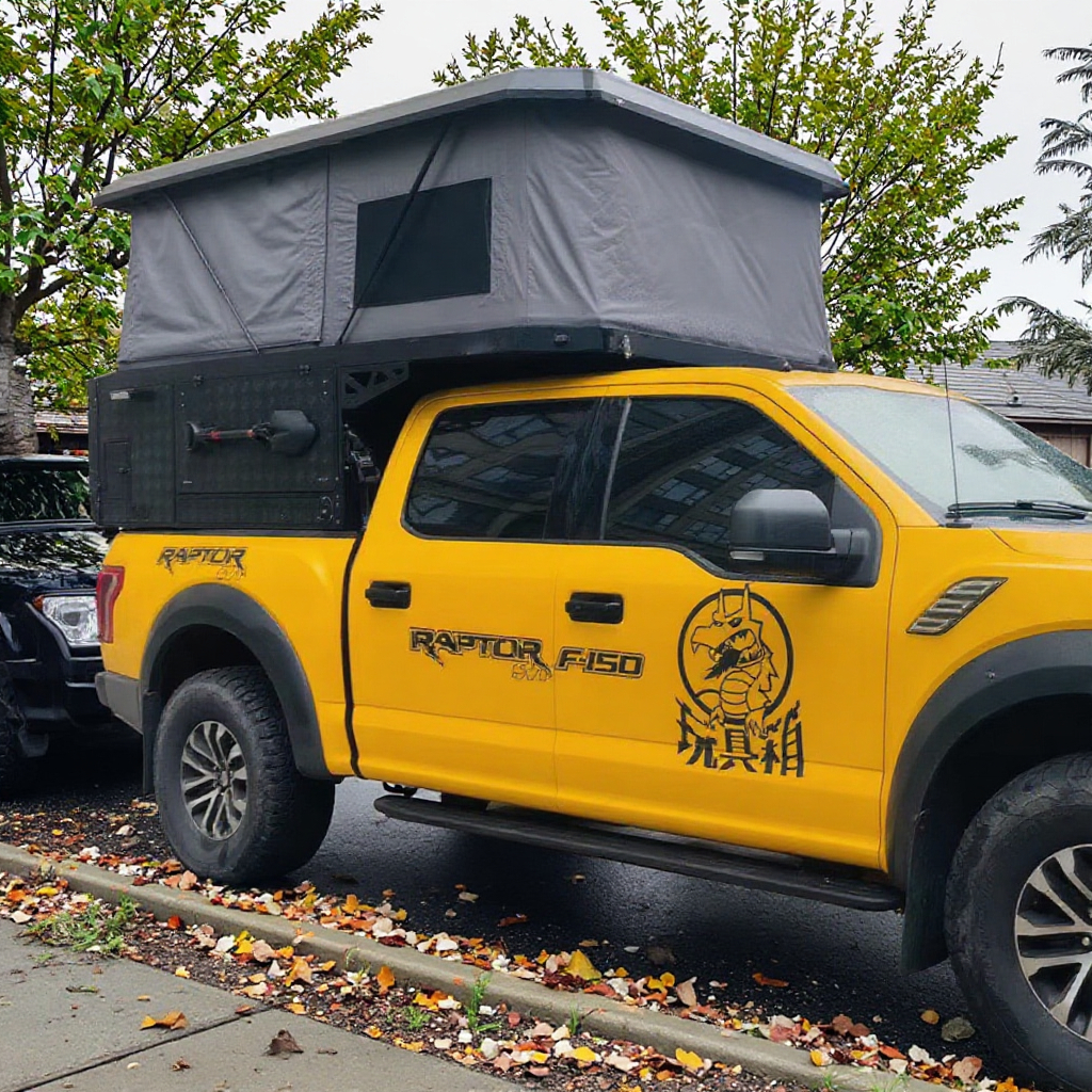 Modern 4x4 Aluminum Pickup Truck Waterproof Lightweight Foldable Ladder Independent Suspension Off-Road for 2-3 Travel Trailers