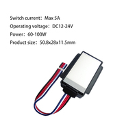 Interrupteur Tactile Intelligent à Capteur Inductif LED pour Salle de Bain WaJohn HJ-TSS01, Variateur 5A 12-24V 60-100W, Interrupteur Miroir Capteur ON/OFF