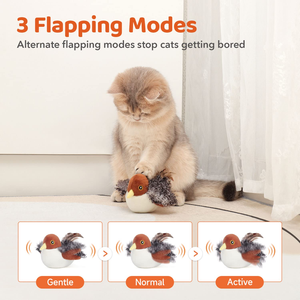 Factory Wholesale New <b>Cat</b> Chirping <b>Toys</b> Touch Activated Flapping Wings Sparrow <b>Interactive</b> Smart <b>Cat</b> <b>Toys</b> USB Exercise Pet <b>Toys</b> - Product Image 3