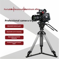 Kit trépied professionnel MagicLine DV-8A en aluminium robuste pour caméra vidéo avec système d'équilibrage, bouton de verrouillage et niveau à bulle