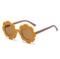 Lunettes de soleil rondes pour enfants, en forme de fleur, mignonnes, protection UV 400, pour la plage, pour filles et garçons