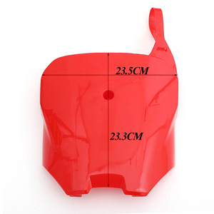 Cubierta para matrícula de motocicleta ZUQING, 23,5x23,3 cm, color rojo, ajuste universal para piezas de bicicleta todoterreno NP108 - Product Image 1