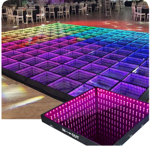 Nhanh chóng thiết lập 3D không dây Abyss Infinity Magnetic gương ABS + Tempered Glass Led sàn nhảy DMX512 điều khiển đèn gạch - Product Image 1