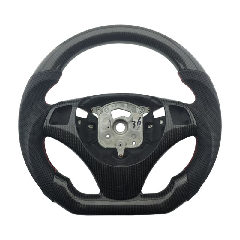 ปกติ ไม่มีรู + คาร์บอนไฟเบอร์ + หนัง + เย็บสีแดง