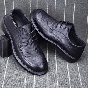 Zapatos Casuales de Negocios para Hombre, de Piel Vacuna, de Caña Baja, con Suela y Parte Superior Suaves, Punta Redonda Ancha, de Cuero Genuino, para Primavera y Otoño - Product Image 2