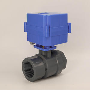 Vanne à bille électrique miniature à couple élevé DN25 en cuivre, en plastique PVC, bidirectionnelle, avec retour de signal manuel pour les milieux aqueux - Product Image 2