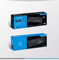 Combo de Teclado y Ratón con Cable Q9 de Alta Calidad, Metal Negro + ABS, Conector USB Moderno para Oficina y Juegos de PC, 1 Juego