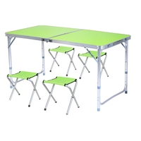 Vente en gros d'ensemble table et chaises de pique-nique extensibles design moderne mobilier de salle à manger d'extérieur en aluminium style pliable