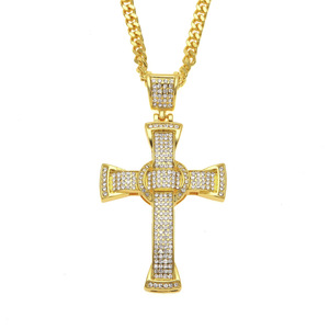 Hip Hop Classic <b>Cross</b> Pendant Necklace Men's Hip Hop Necklace Hiphop - Product Image 5