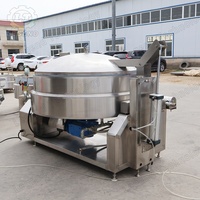 Cuiseur à vapeur à double enveloppe de 600 L avec mélangeur |   Marmite de cuisson inclinable pour la transformation de la graisse animale
