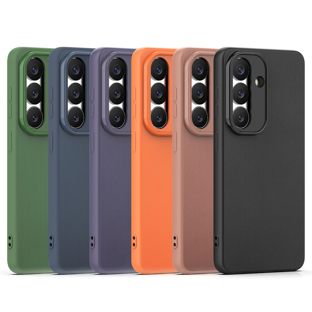 New Ideas Solid Color Technology Fabric Soft TPU Rubber Phone Case Accessories for Samsung Galaxy S26 S25 S24 FE Ultra Cover