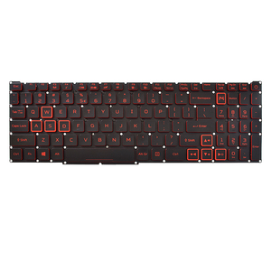 <span class=keywords><strong>Clavier</strong></span> AN515-54 pour Acer <span class=keywords><strong>Nitro</strong></span> <span class=keywords><strong>5</strong></span> AN515-54 Noir avec rétroéclairage rouge <span class=keywords><strong>Clavier</strong></span> d'ordinateur portable de jeu américain - Product Image 2