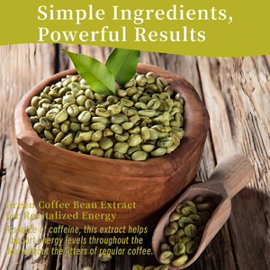 สารสกัดจากเมล็ดกาแฟเขียวพร้อมกรด chlorogenic 50% การล้างพิษและบริหารจัดการสุขภาพหัวใจ - Product Image 3