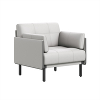 Ensemble de canapés en cuir de style européen moderne, mobilier de bureau, canapé modulaire pour visiteurs, réception, direction