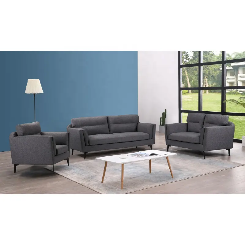 Bọc vải sofa vải cắt sofa đặt tối màu xám muebles sofa