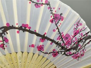 Elegante Abanico Plegable de Bambú Blanco, Portátil, Tradicional, Personalizado para Promociones Escolares, Bodas, Halloween, Amor Chino - Product Image 4