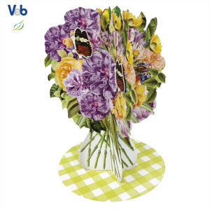 Monthly <b>Collection</b> Butterfly Flower Vase Stand-Up Birthday <b>Card</b> Handmade Eco-Friendly Scents of the Seasons SS0250 Customized - Product Image 2
