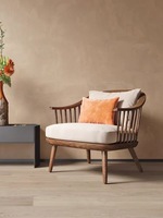 Fauteuil pliant en bois de frêne massif de style nordique avec accoudoirs, design antique pour salon, balcon et salle de thé, mobilier de maison
