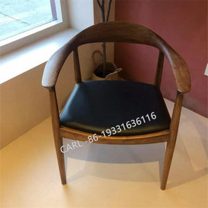 Bán buôn <span class=keywords><strong>Hans</strong></span> <span class=keywords><strong>Wegner</strong></span> Vòng ghế bản sao sợi nhỏ da ghế gỗ rắn ăn uống ghế cho nhà hàng quán cà phê - Product Image 1