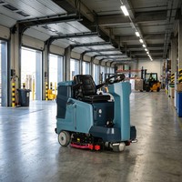 BISON(CHINA) Aufsitz-Bodenreinigungsmaschine mit Batterie 1100W 4200 ㎡ 110cm Bürste 100L Industrieller Professioneller Reiniger