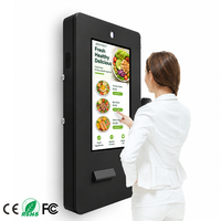 Schwarzer Outdoor-Bestellkiosk mit Android- und Windows-System, WLAN, Ferngesteuerter Inhaltsveröffentlichung und Anpassbaren Moduloptionen